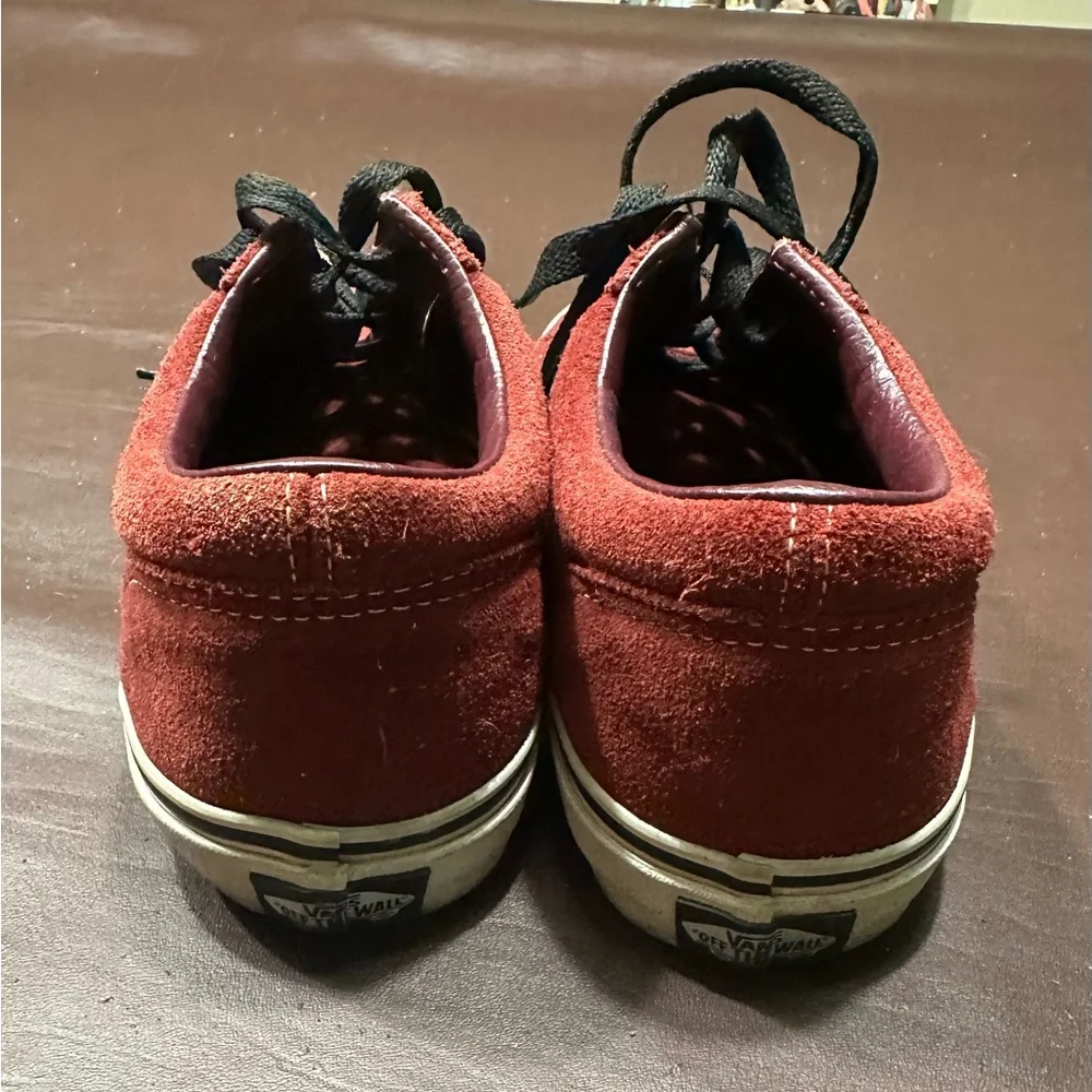Vans Kida Old Skool Suede Sneakers - Burgandy/White
